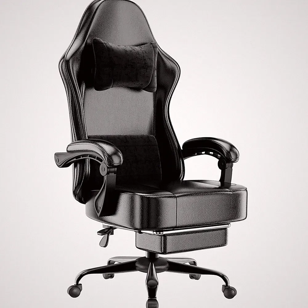 Swivel Gaming Chair with Adjustable Lumbar Support